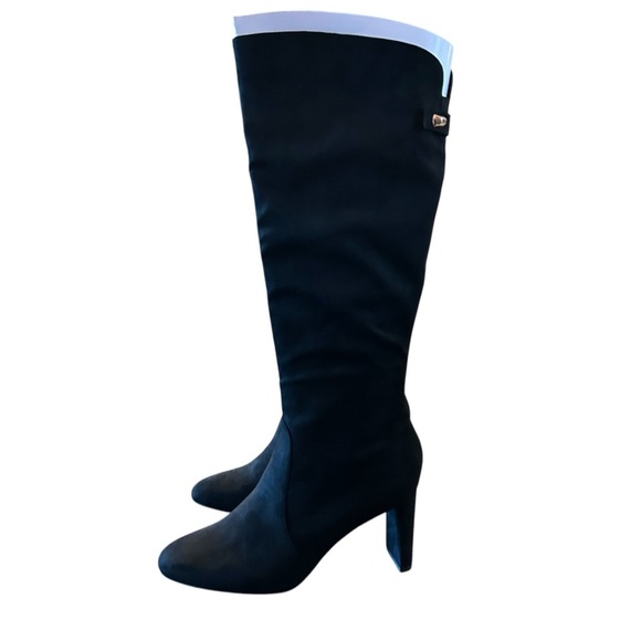 Alfani Adelayde Knee High Thin Block Heel Dress Boots Black Size 8 - Picture 1 of 9